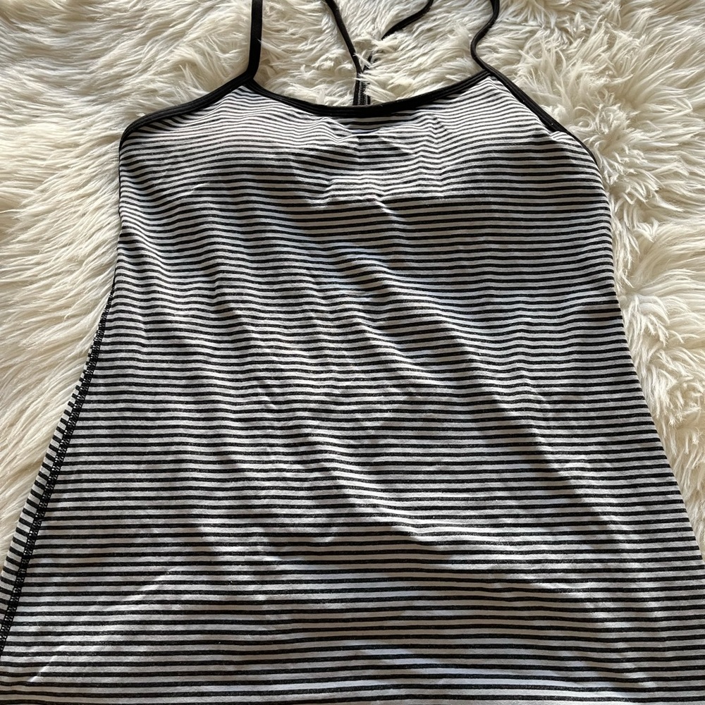 Lululemon Striped Padded Power Y Tank